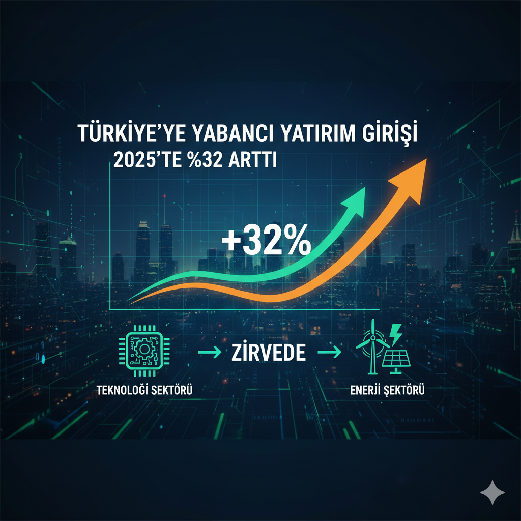 TÜRKİYE’YE YABANCI YATIRIM GİRİŞİ 2025’TE %32…